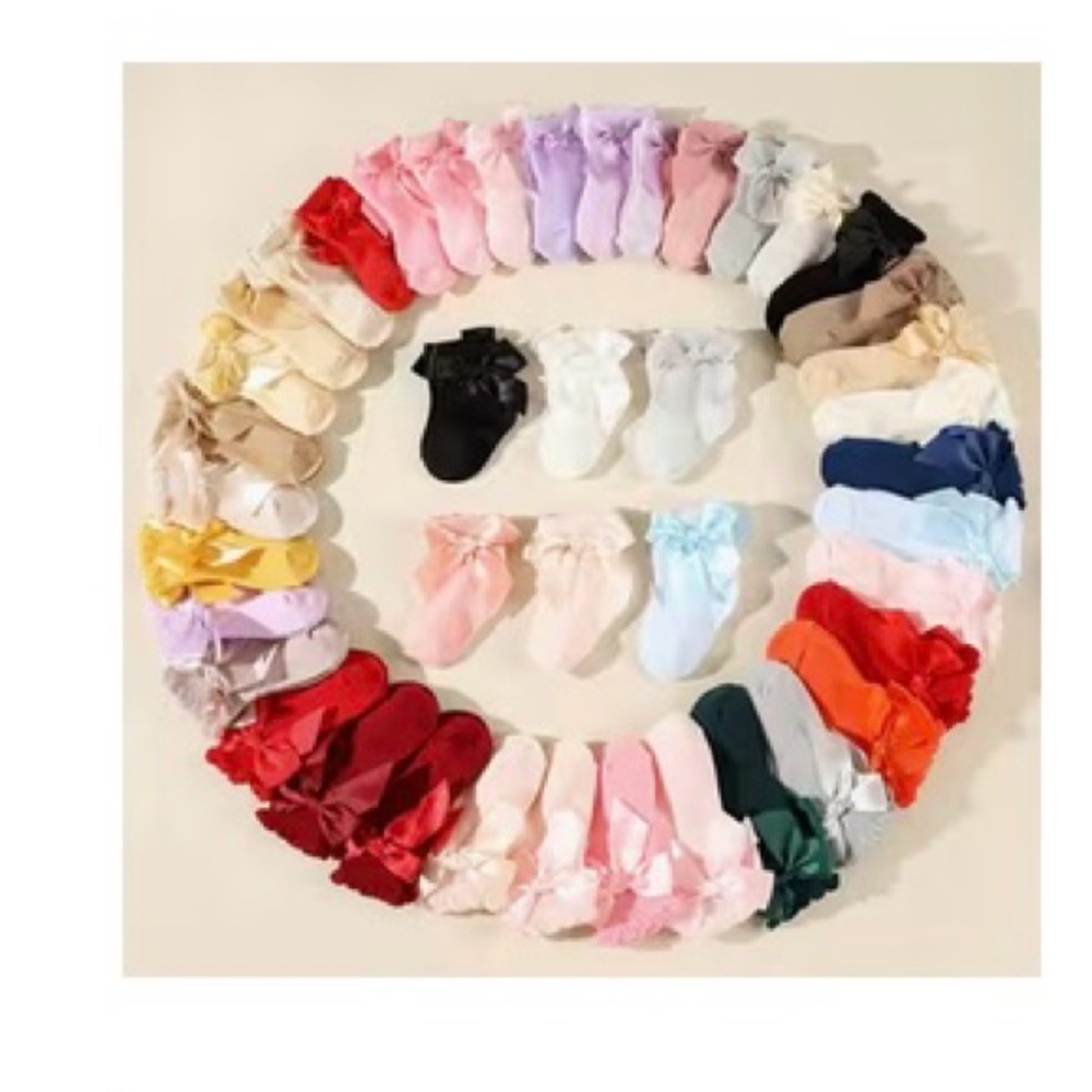 Assorted Baby Bow Socks - Multicolor Set